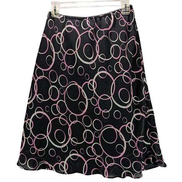 Y2K George Skirt  Womens 16 Bubbles Circles Black Pink Whimsygoth Fairy Grunge - Picture 1 of 8